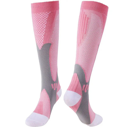 Womans Mens Running Compression Socks Unisex 20-30mmHg Sport Pain Relief Black