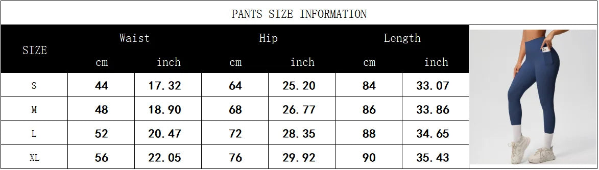 Second Skin Leggings - Pocket High Waist Blue