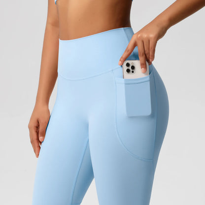 Second Skin Leggings - Pocket High Waist Blue