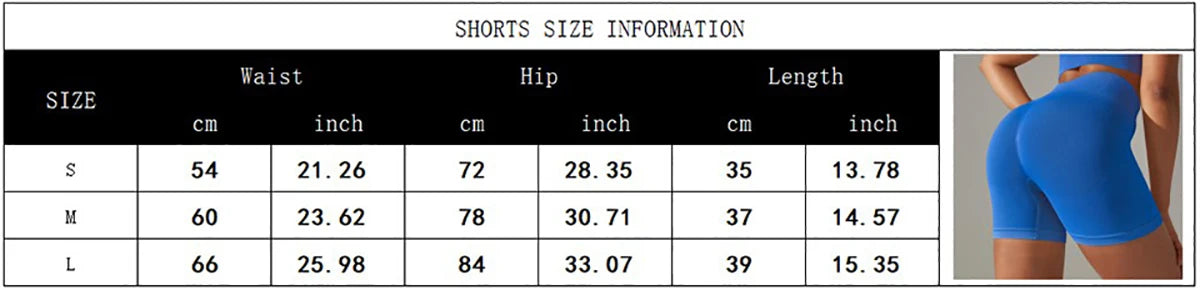 Women’s Seamless Sports Shorts | High Waist Push Up Gym