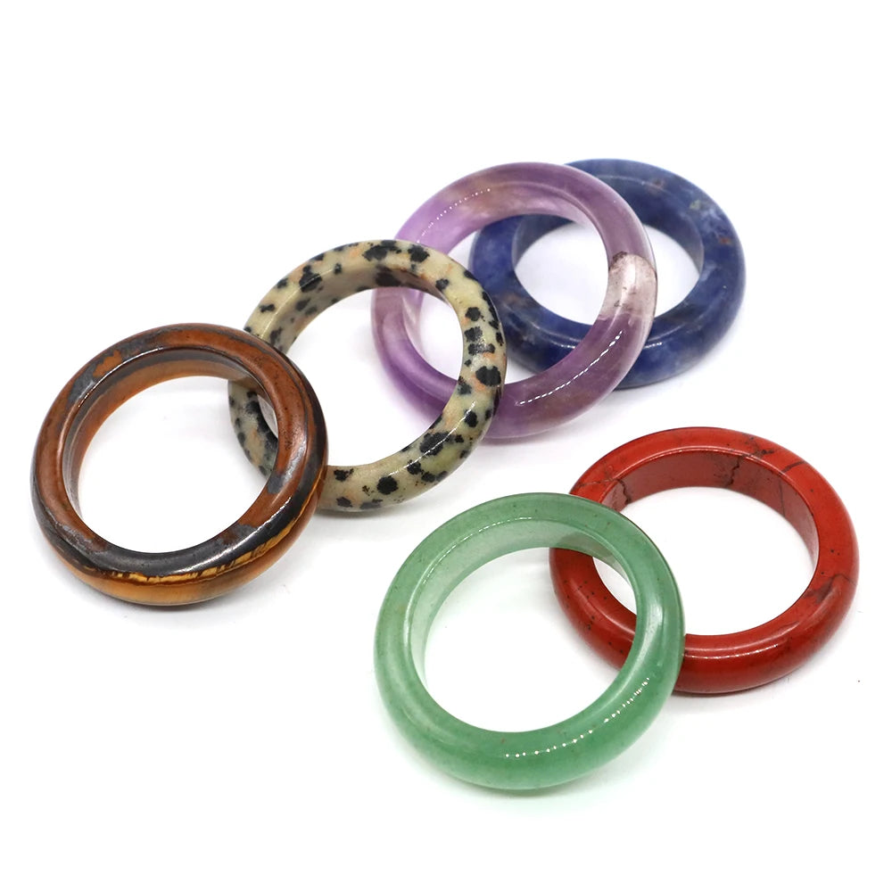 Crystal Rings – Natural Stone Reiki Healing Gem  Fashion Bridal Wedding Women Love Rings | Jewelry Accessories & Valentine’s Day Gift