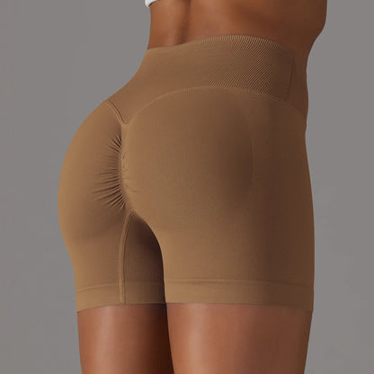 Womens High Waist Gym Running Shorts Seamless Scrunch Butt Fitness Workout