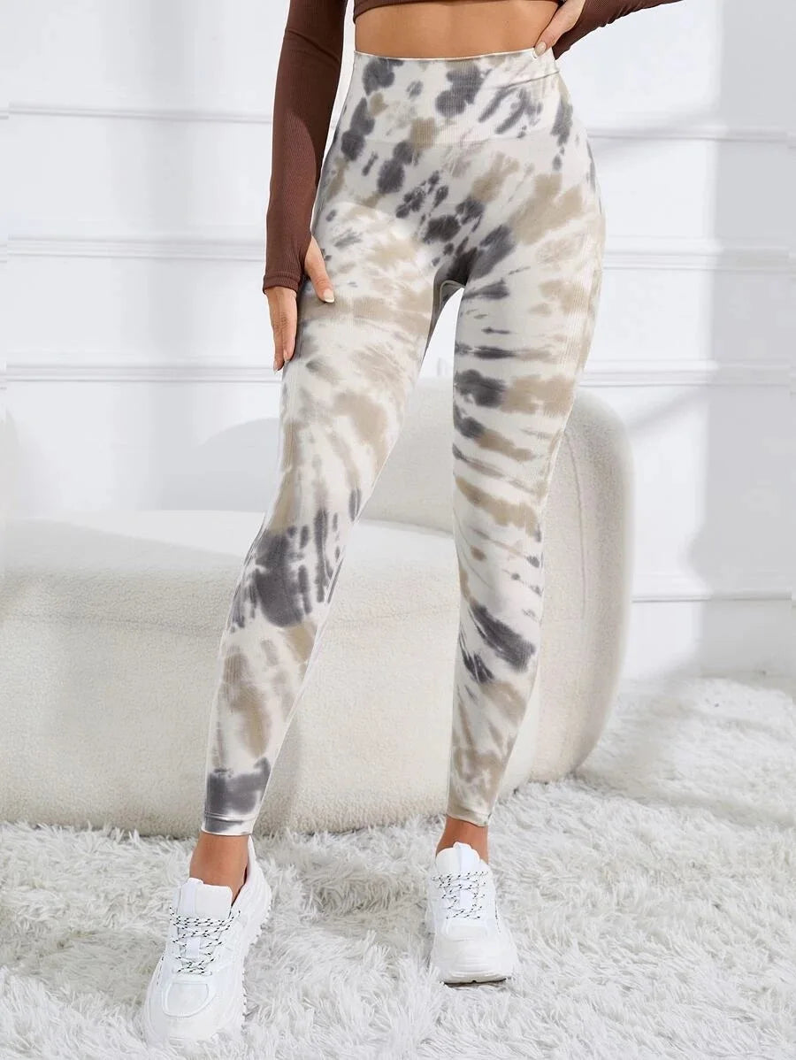 Second Skin Leggings - Seamless Multicolor Pattern
