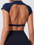 Hearuisavy Sports Top | Backless Yoga Crop Activewear