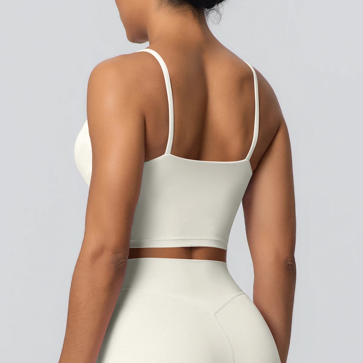 Women Backless Sports Bra Naked Feel Yoga Gym Workout Padded Top