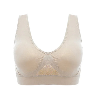 Womens Sports Bra Vest Breathable Padded Shockproof Gym Running Fitness Top