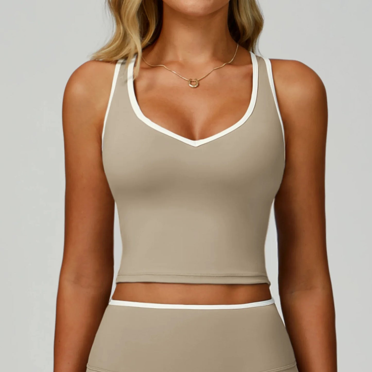 Women Sports Bra High Support Yoga Top Gym Workout Padded Fitness Vest