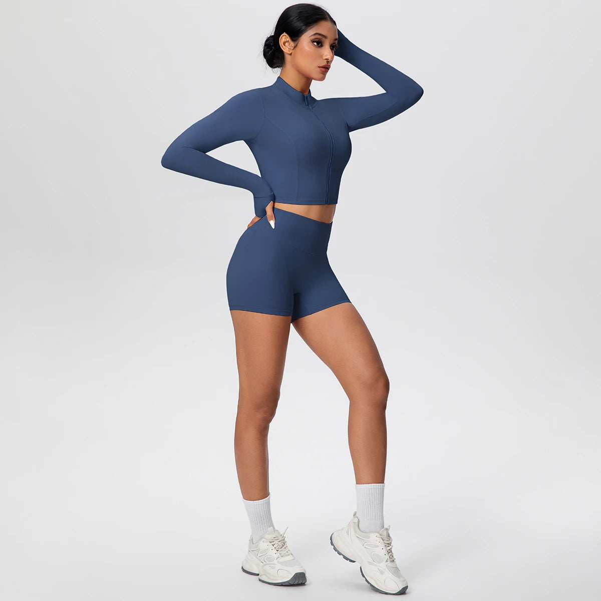 Women Yoga Set Quick Dry | Zipper Top Leggings Set