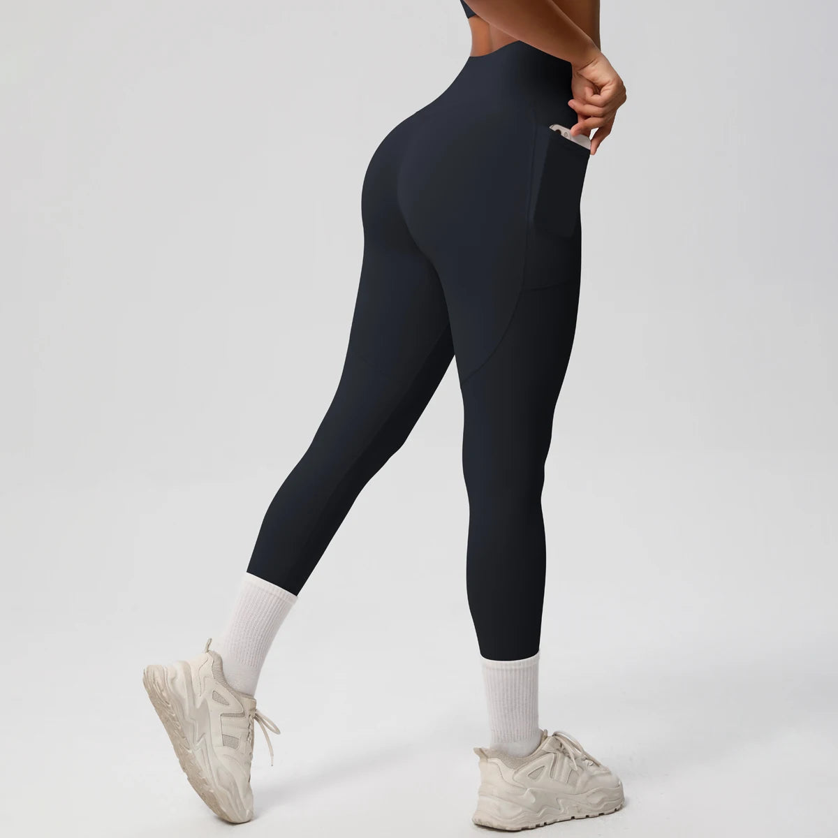 Second Skin Leggings - Pocket High Waist Blue