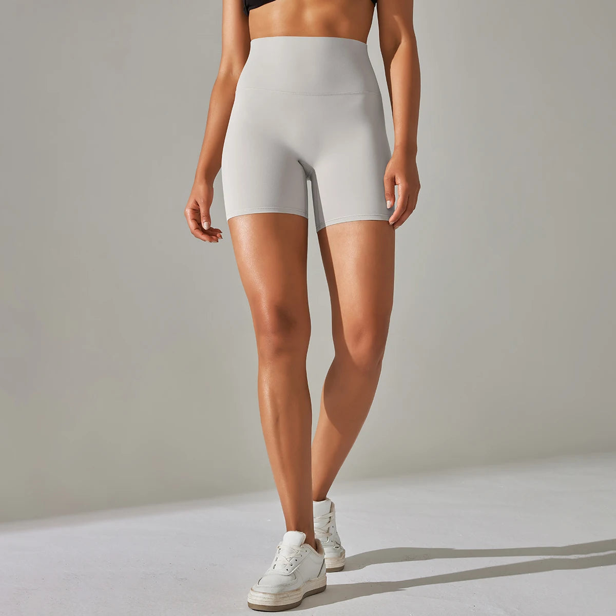 Women High Waist Yoga Shorts Squat Proof Gym Workout Fitness Cycling Shorts