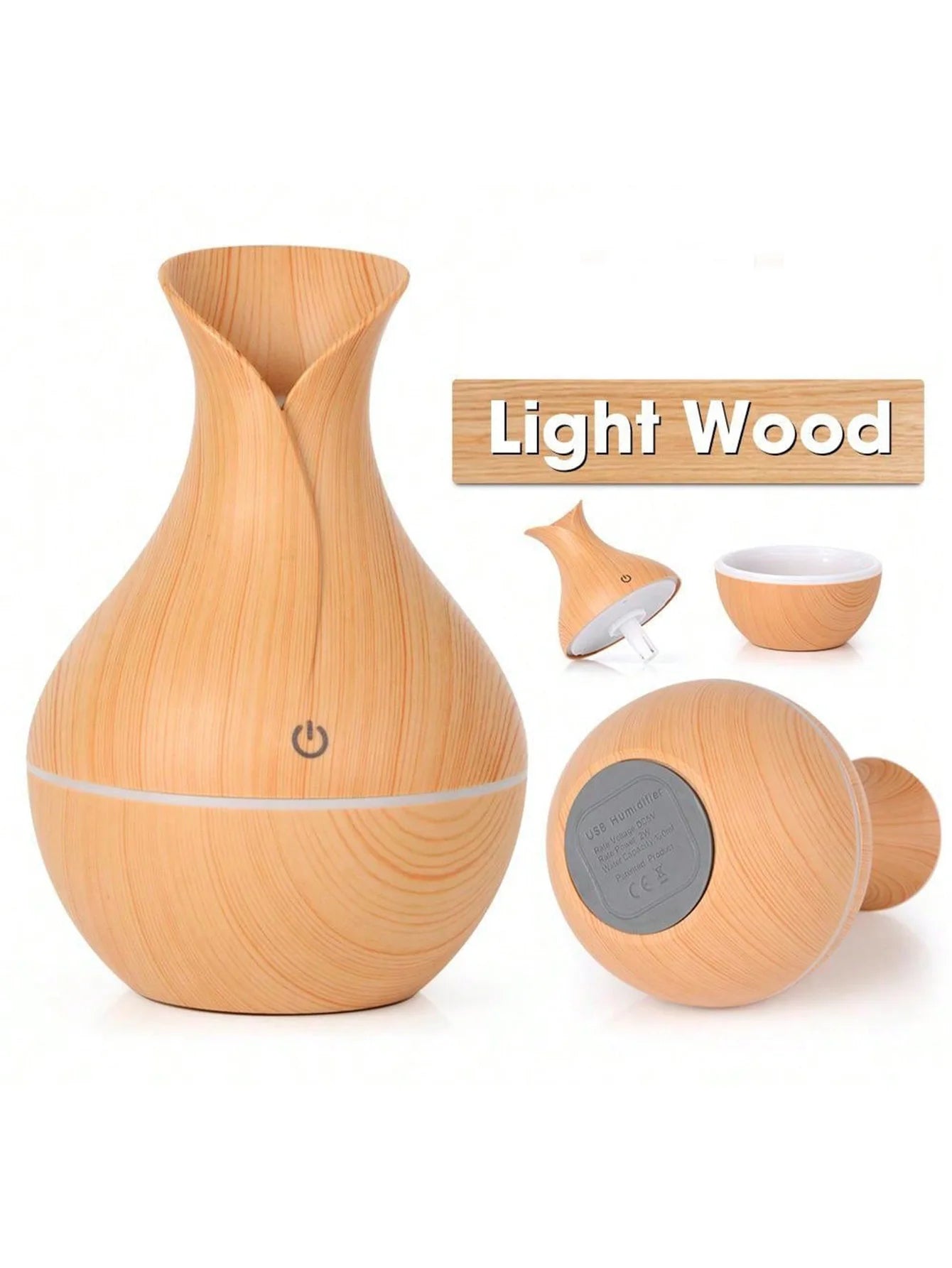 200ml Mini Air Humidifier & Essential Oil Diffuser with Colorful Light