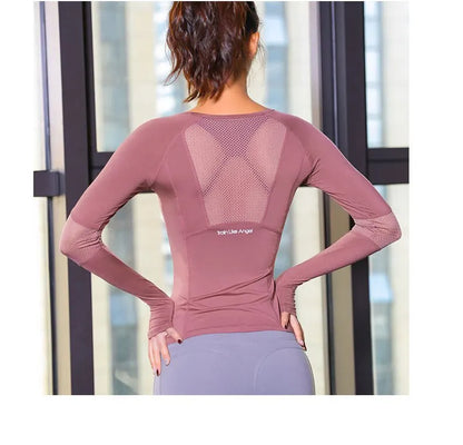 Women’s Seamless Long Sleeve Gym Top | Yoga Running Shirt