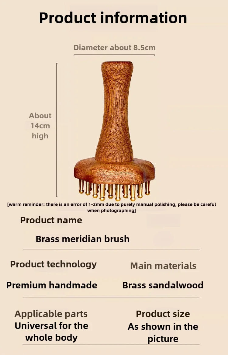 Portable Brass Gua Sha Massage Tool Head Neck Leg Body Meridian Massager Lymphatic Muscle Relief Pain Deep Tissue Massage