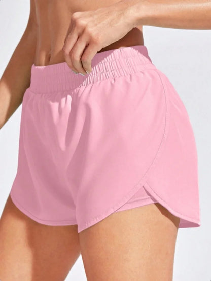 Women Running Yoga Shorts High Waist Gym Workout Fitness Shorts