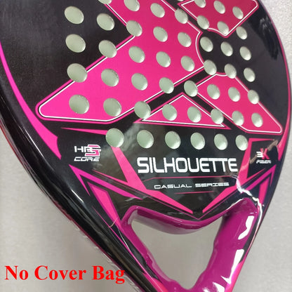 X-ONE Carbon Fiber Padel Racket Round Shape 3K 12K 18K Paddle Tennis Racquet