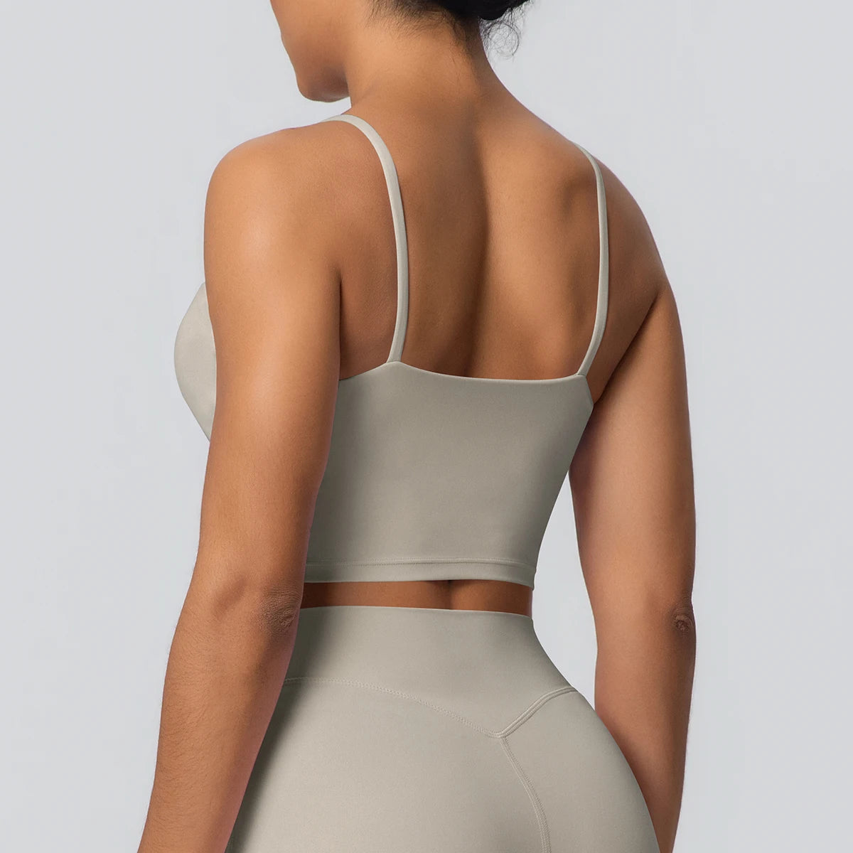 Women Backless Sports Bra Naked Feel Yoga Gym Workout Padded Top