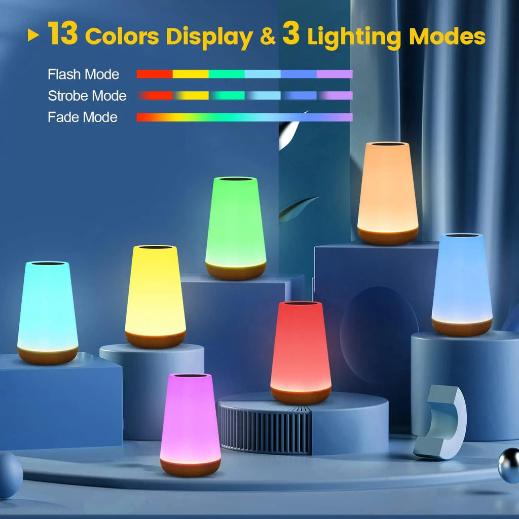 13 Color Changing RGB Night Light – Touch & Remote Control