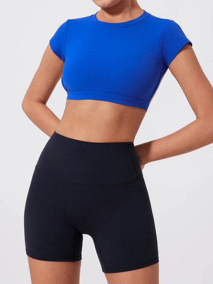 Ladies Sports Top | Backless Yoga Crop Activewear