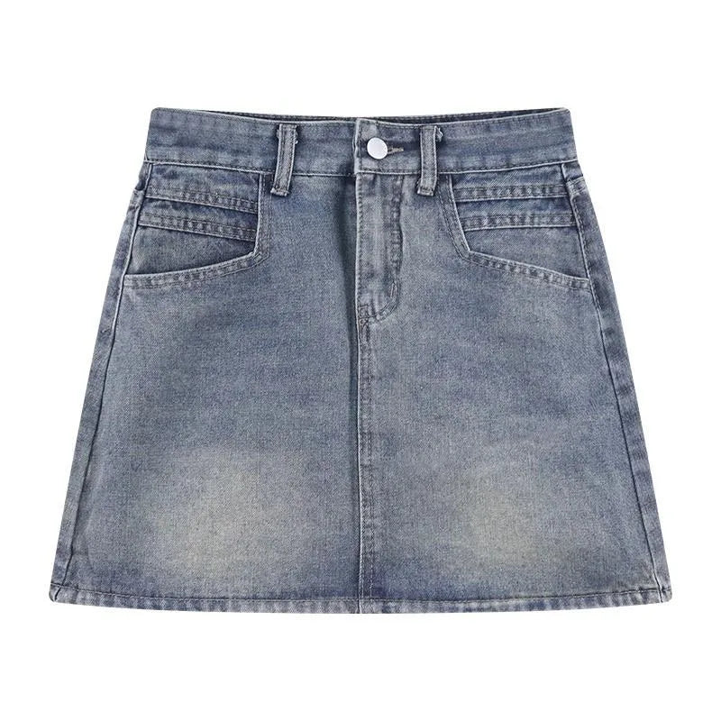 Women High Waist Denim Mini Skirt Slim A-Line Bodycon Fashion Summer