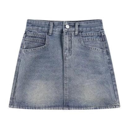 Women High Waist Denim Mini Skirt Slim A-Line Bodycon Fashion Summer