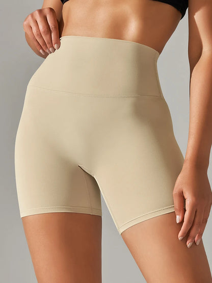 Women High Waist Yoga Shorts Squat Proof Gym Workout Fitness Cycling Shorts