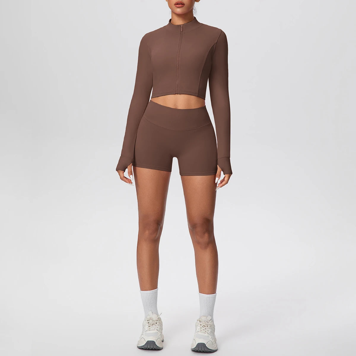 Women Yoga Set Quick Dry | Zipper Top Leggings Set