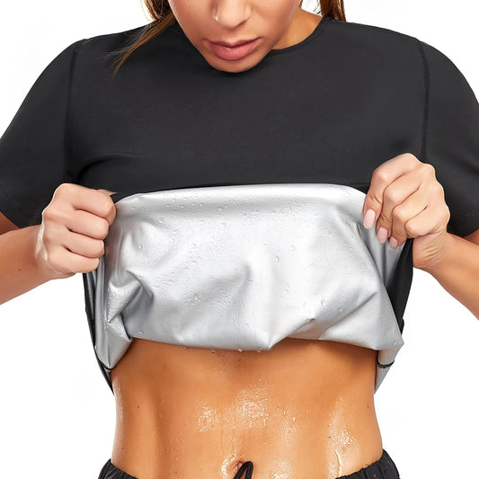 Women Sauna Sweat Workout Top | Weight Loss Shapewear Yoga Gym Shirt