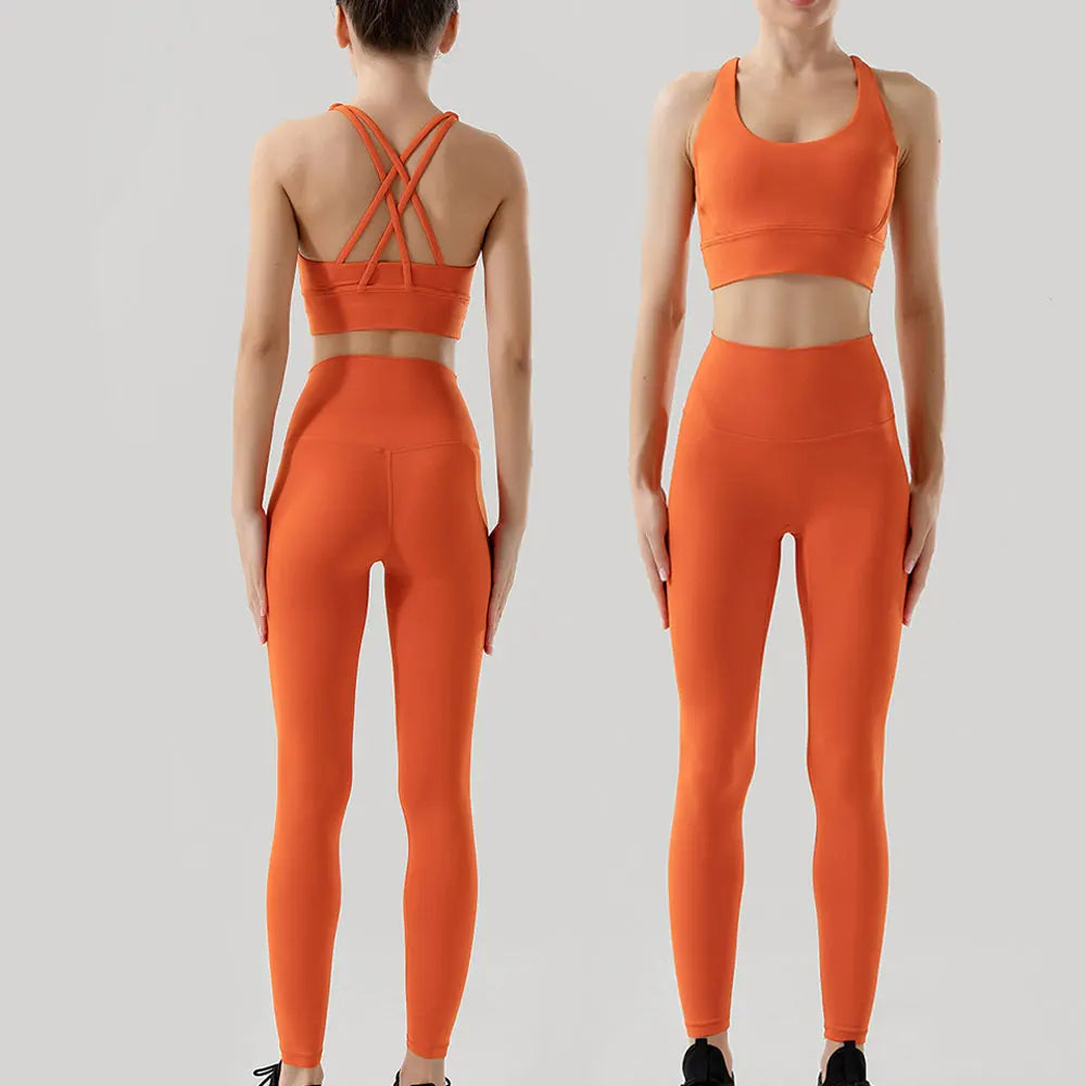 2 Piece Yoga Set | High Waist Booty Lift Gym Outfit