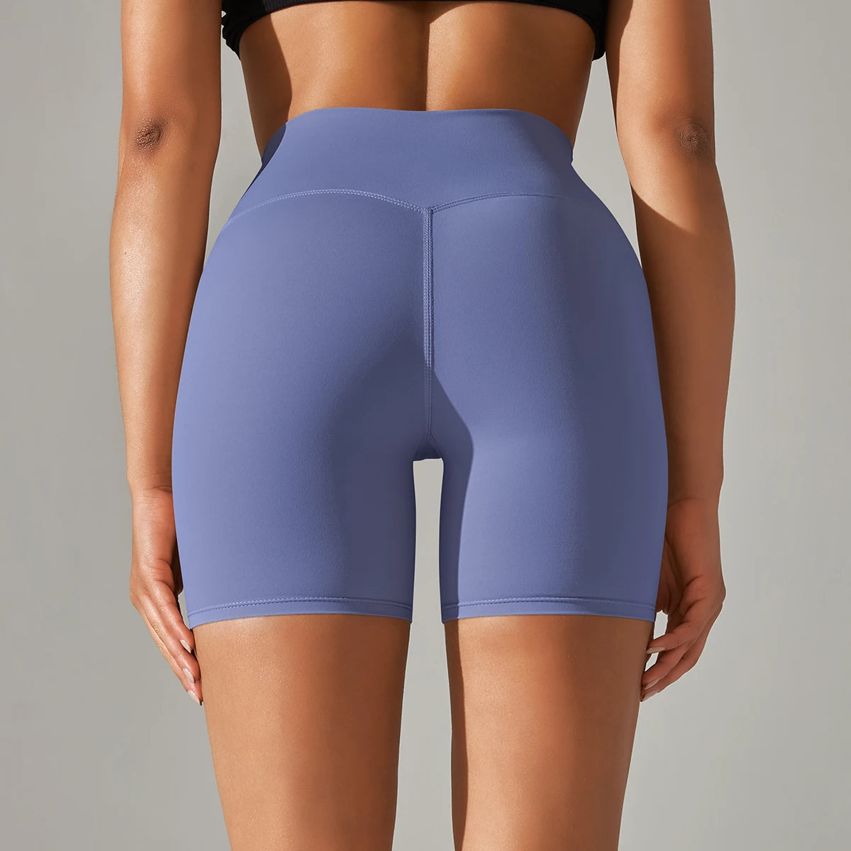 Women High Waist Yoga Shorts Squat Proof Gym Workout Fitness Cycling Shorts