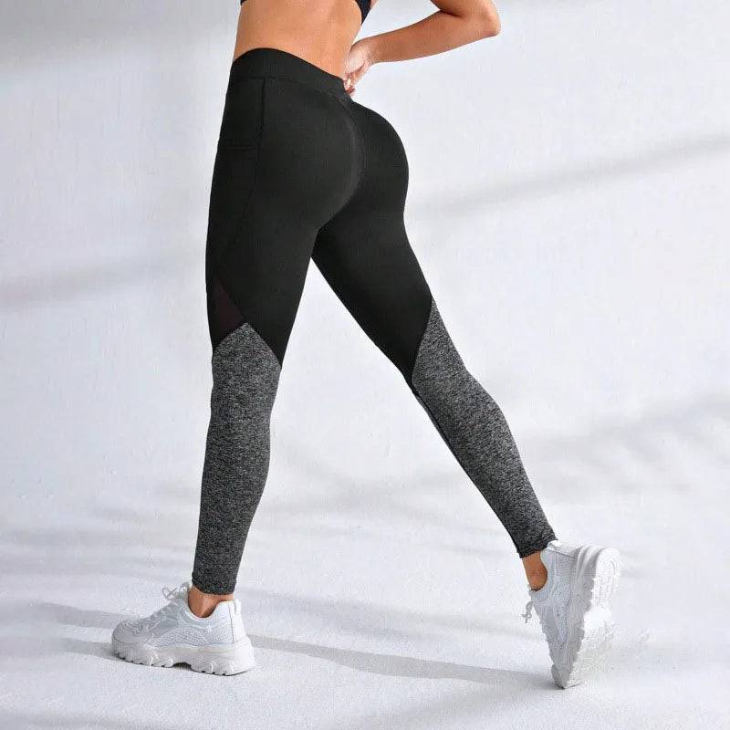 Sculpt & Flow Leggings - Black/Grey Mesh