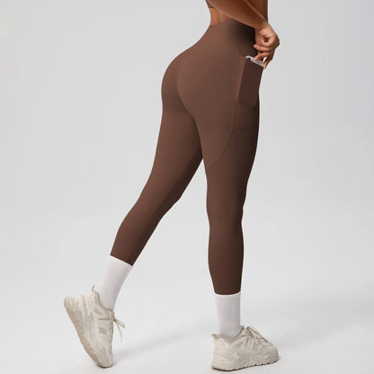 Second Skin Leggings - Pocket High Waist Blue