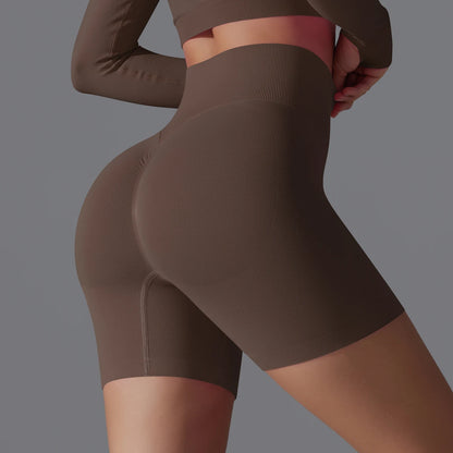 Womens High Waist Seamless Yoga Gym Shorts Running Fitness Workout Shorts