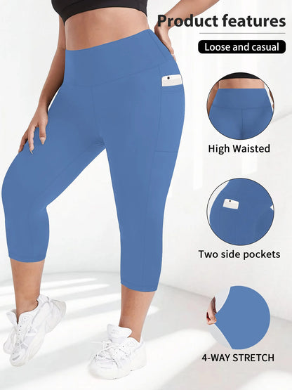 Sculpt & Flow Leggings - Plus Size Capri Black