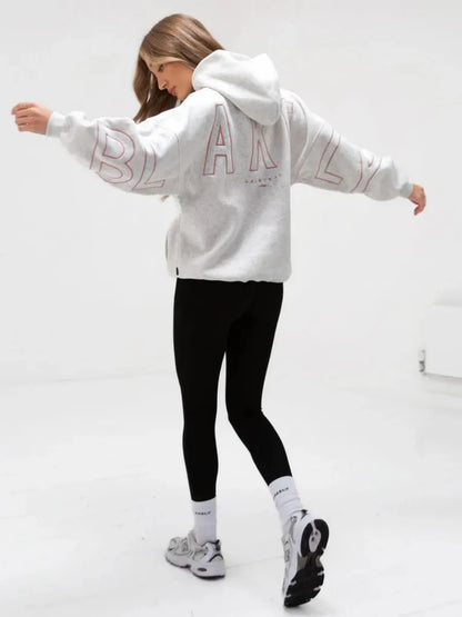 Womans Oversized Hip Hop Hoodie Printed Streetwear Sweatshirt Top