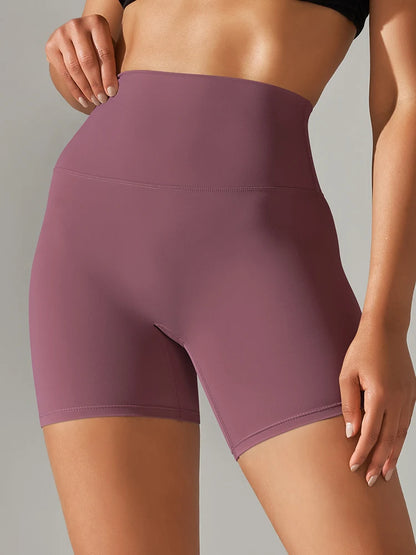 Women High Waist Yoga Shorts Squat Proof Gym Workout Fitness Cycling Shorts