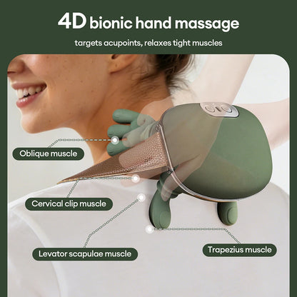Bionic Finger Neck Massager Cervical Pillow Shoulder Massager Trapezius Shiatsu Kneading Muscle Body Leg Relax Massage Pillow