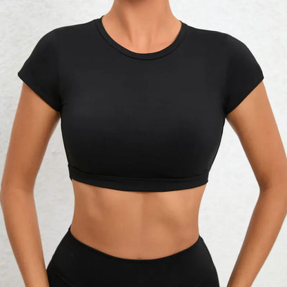 Ctenkevet Sports Crop Top | Backless Yoga Gym Activewear