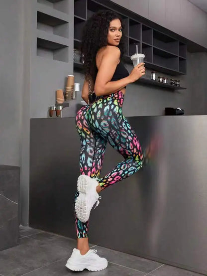 Second Skin Leggings - Seamless Multicolor Pattern