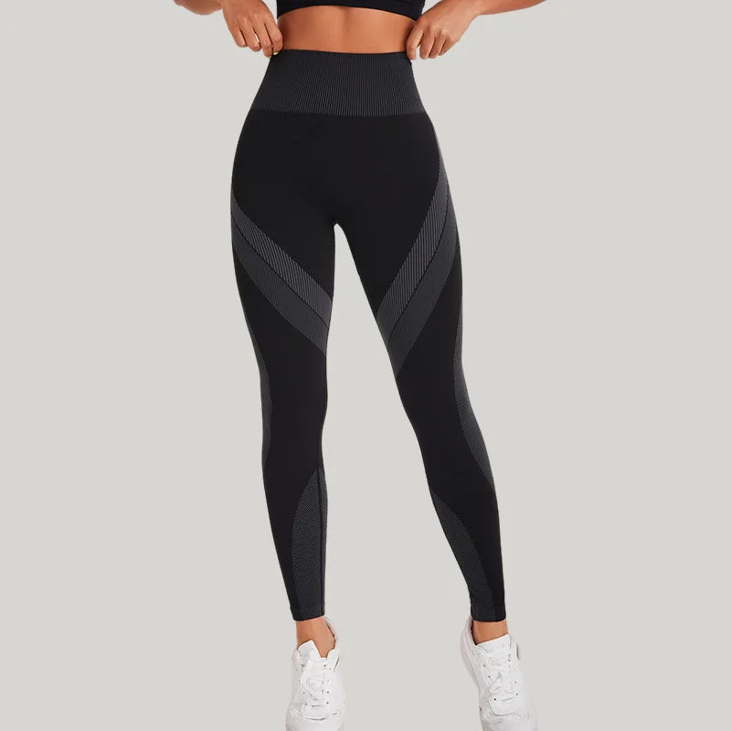 Sculpt & Flow Leggings - Stripe Scrunch