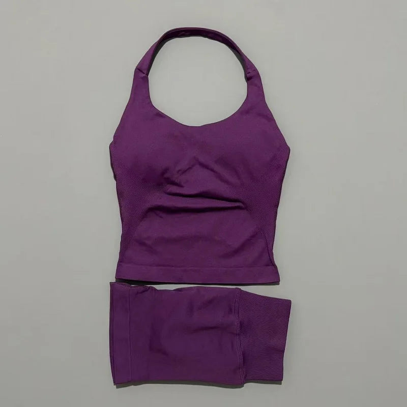 Curve & Flow Set - Seamless Halter Neck