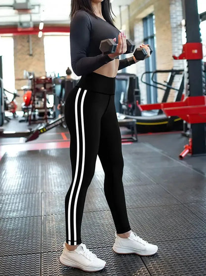 Second Skin Leggings - Anti-Roll Stripe Black