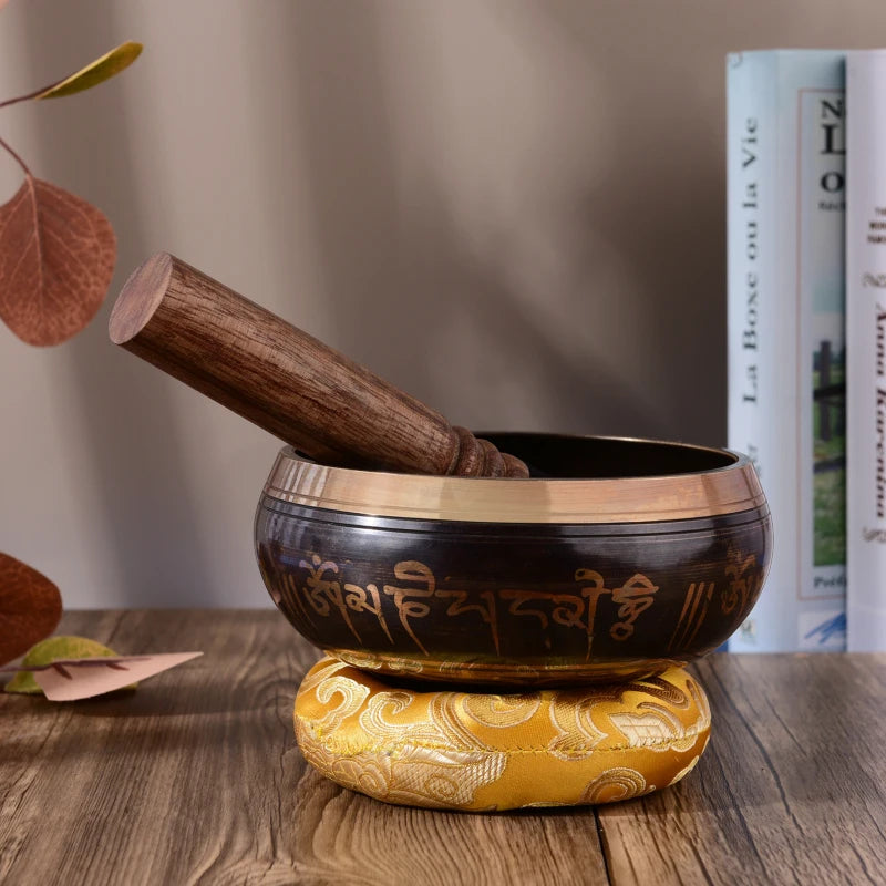 Tibetan Singing Bowl Set 5 Inch | Handmade Meditation Sound Bowl