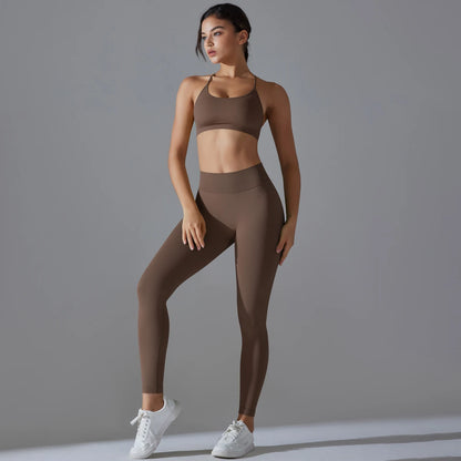 Women Yoga Sports Suit | Breathable Bra Leggings Set