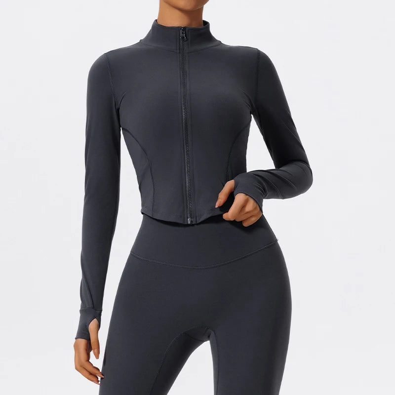 Women Zip Up Yoga Jacket | Ultra Soft Quick Dry Sports Top