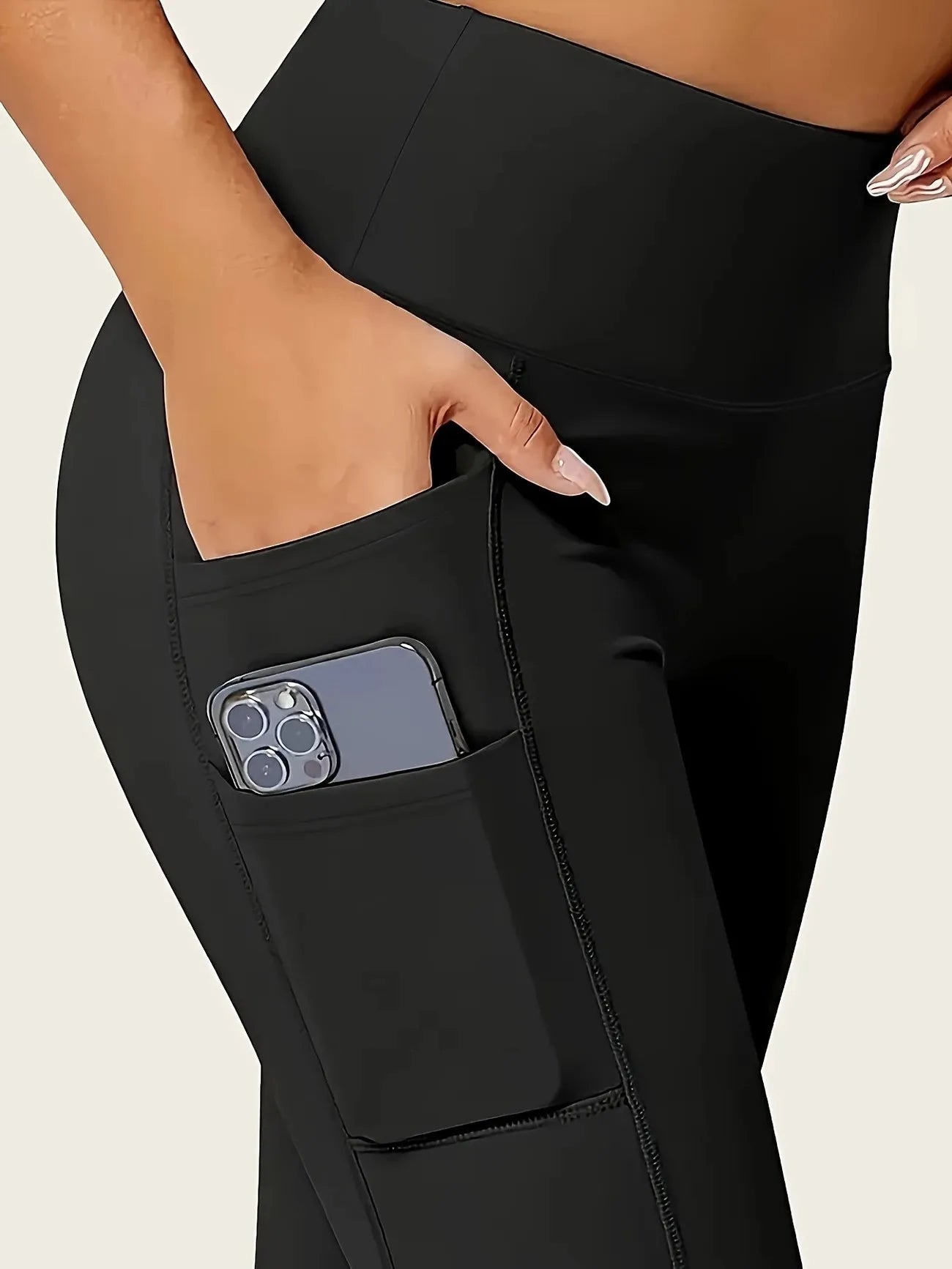 Contour Fit Leggings - Deep Pocket Shaping Black