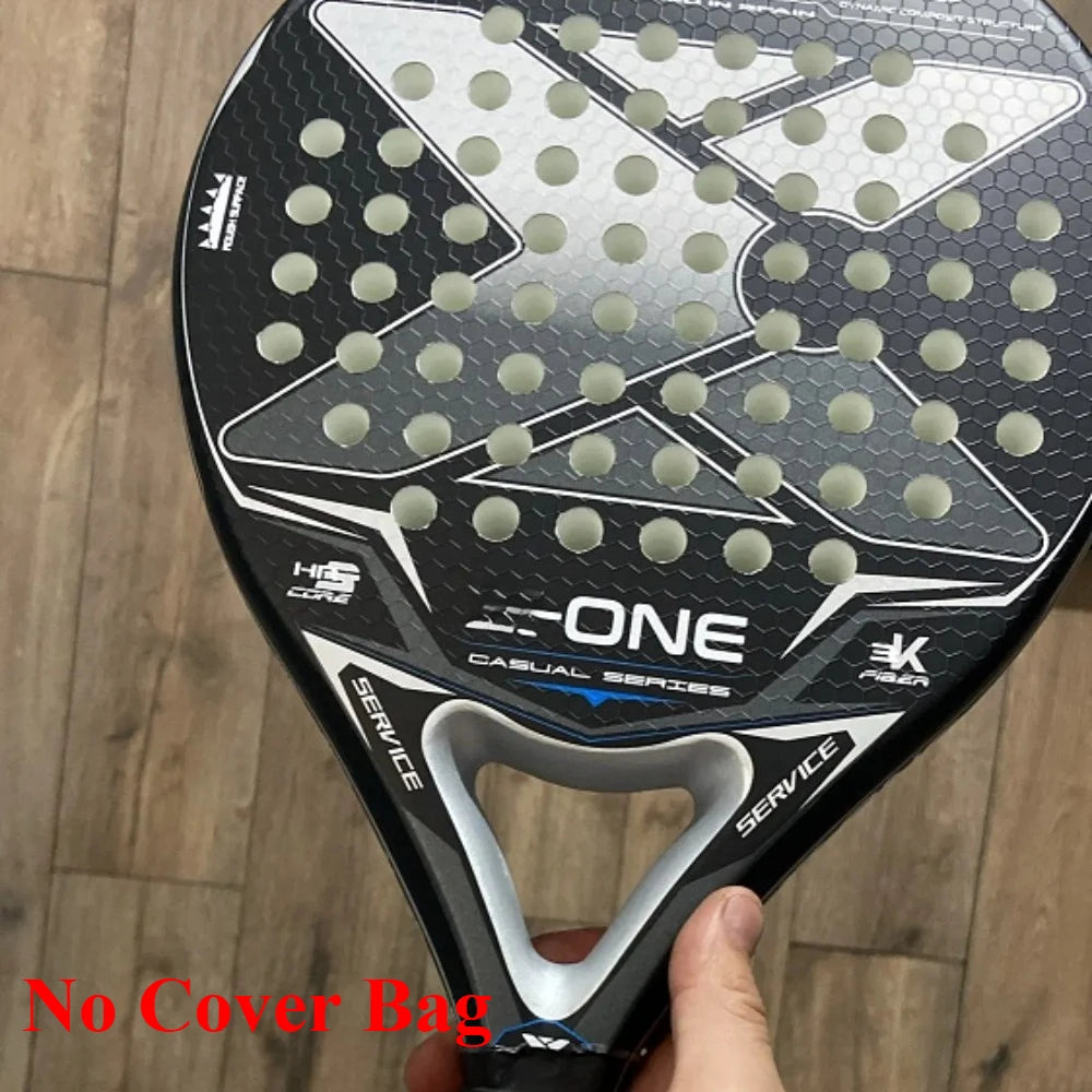 X-ONE Carbon Fiber Padel Racket Round Shape 3K 12K 18K Paddle Tennis Racquet