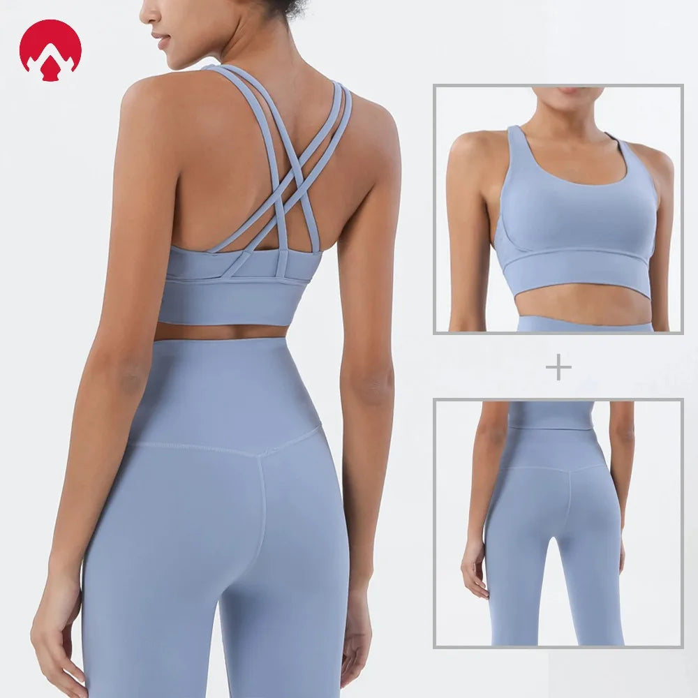 2 Piece Yoga Set | High Waist Booty Lift Gym Outfit