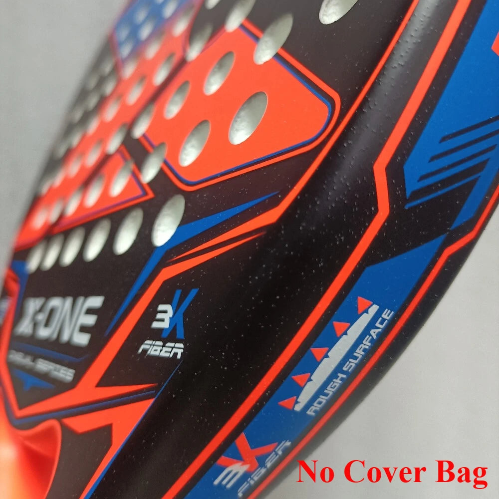 X-ONE Carbon Fiber Padel Racket Round Shape 3K 12K 18K Paddle Tennis Racquet