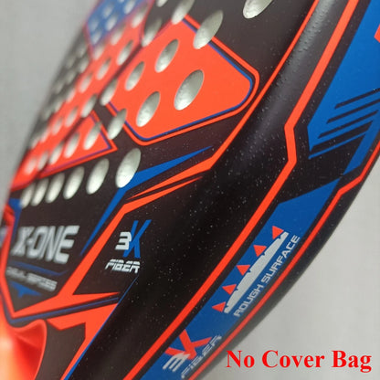 X-ONE Carbon Fiber Padel Racket Round Shape 3K 12K 18K Paddle Tennis Racquet