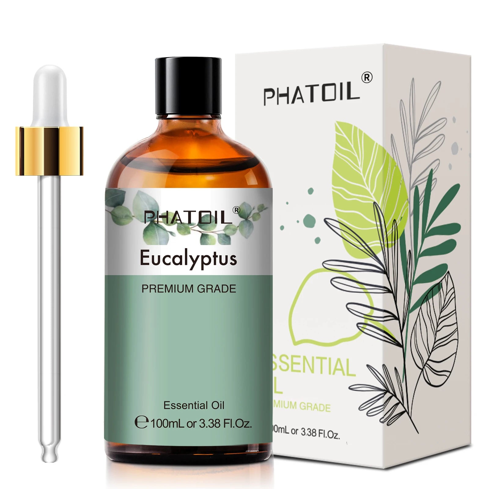 PHATOIL 100ml Essential Oil – Eucalyptus, Lavender, Vanilla, Jasmine & More